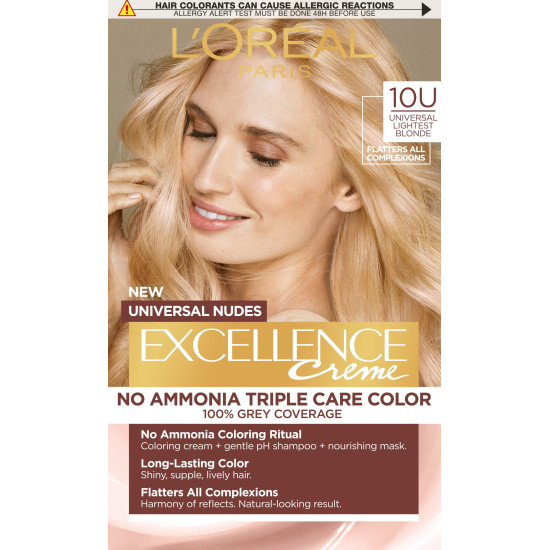 L'OREAL EXCELLENCE CREME БЕЗ АМОНЯК боя за коса 10U UNIVERSAL LIGHTEST BLONDE