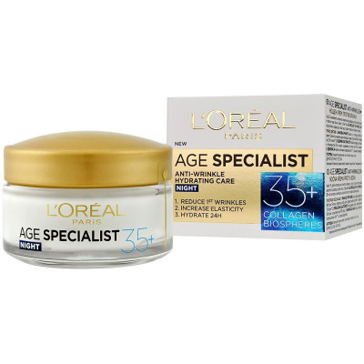 L'OREAL AGE SPECIALIST 35+ NIGHT хидратиращ нощен крем за лице против бръчки за всеки тип кожа 50 мл
