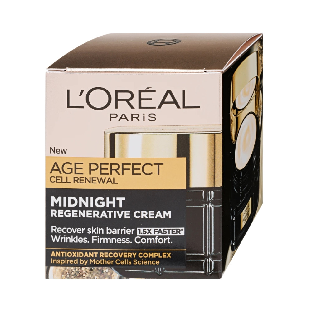 ЛОРЕАЛ AGE PERFECT CELL RENEWAL MIDNIGHT ревитализиращ НОЩЕН крем за лице 50 мл - Грижа за лицето