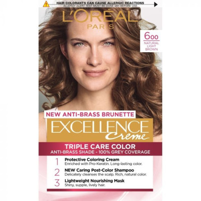 ЛОРЕАЛ EXCELLENCE CREME боя за коса 600 NATURAL LIGHT BROWN