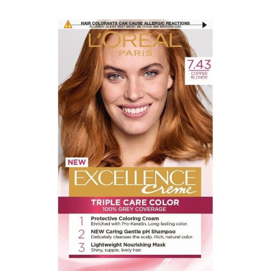 L'OREAL EXCELLENCE CREME боя за коса 7.43 COPPER BLONDE