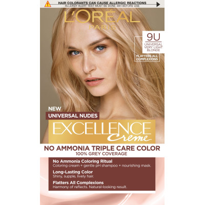 ЛОРЕАЛ EXCELLENCE CREME БЕЗ АМОНЯК боя за коса 9U UNIVERSAL VERY LIGHT BLONDE