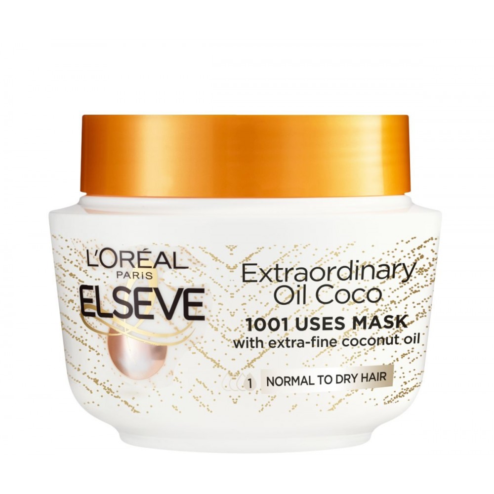 ЛОРЕАЛ ELSEVE EXTRAORDINARY OIL COCO маска за нормална до суха коса 300 мл - Грижа за косата ЛОРЕАЛ ELSEVE EXTRAORDINARY OIL COCO маска за нормална до суха коса 300 мл - Грижа за косата