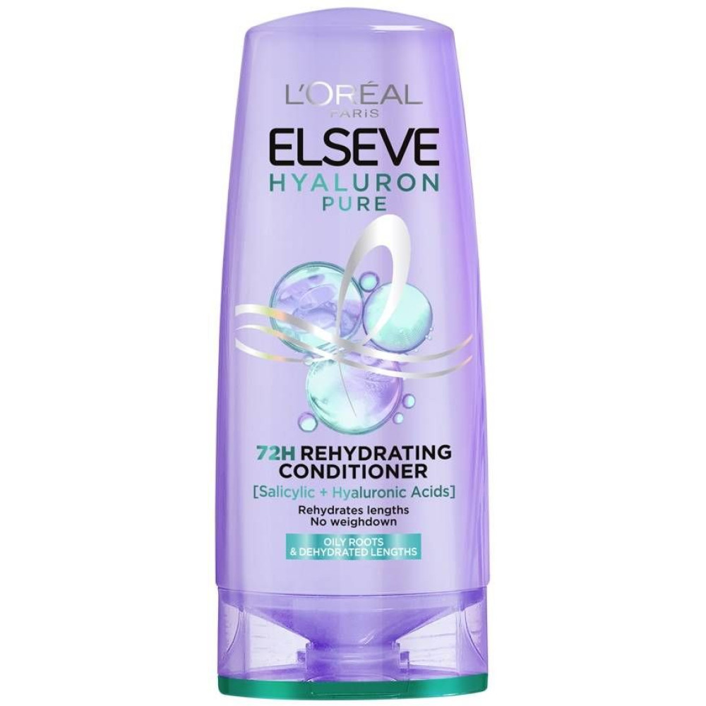 ЛОРЕАЛ ELSEVE HYALURON PURE 72H балсам за дехидратирана МАЗНА коса обогатен със силиоцилова и хиалуронова киселина 200 мл - Грижа за косата ЛОРЕАЛ ELSEVE HYALURON PURE 72H балсам за дехидратирана МАЗНА коса обогатен със силиоцилова и хиалуронова киселина 200 мл - Грижа за косата