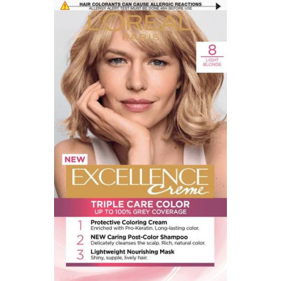 ЛОРЕАЛ EXCELLENCE CREME боя за коса 8.0 NATURAL BLONDE