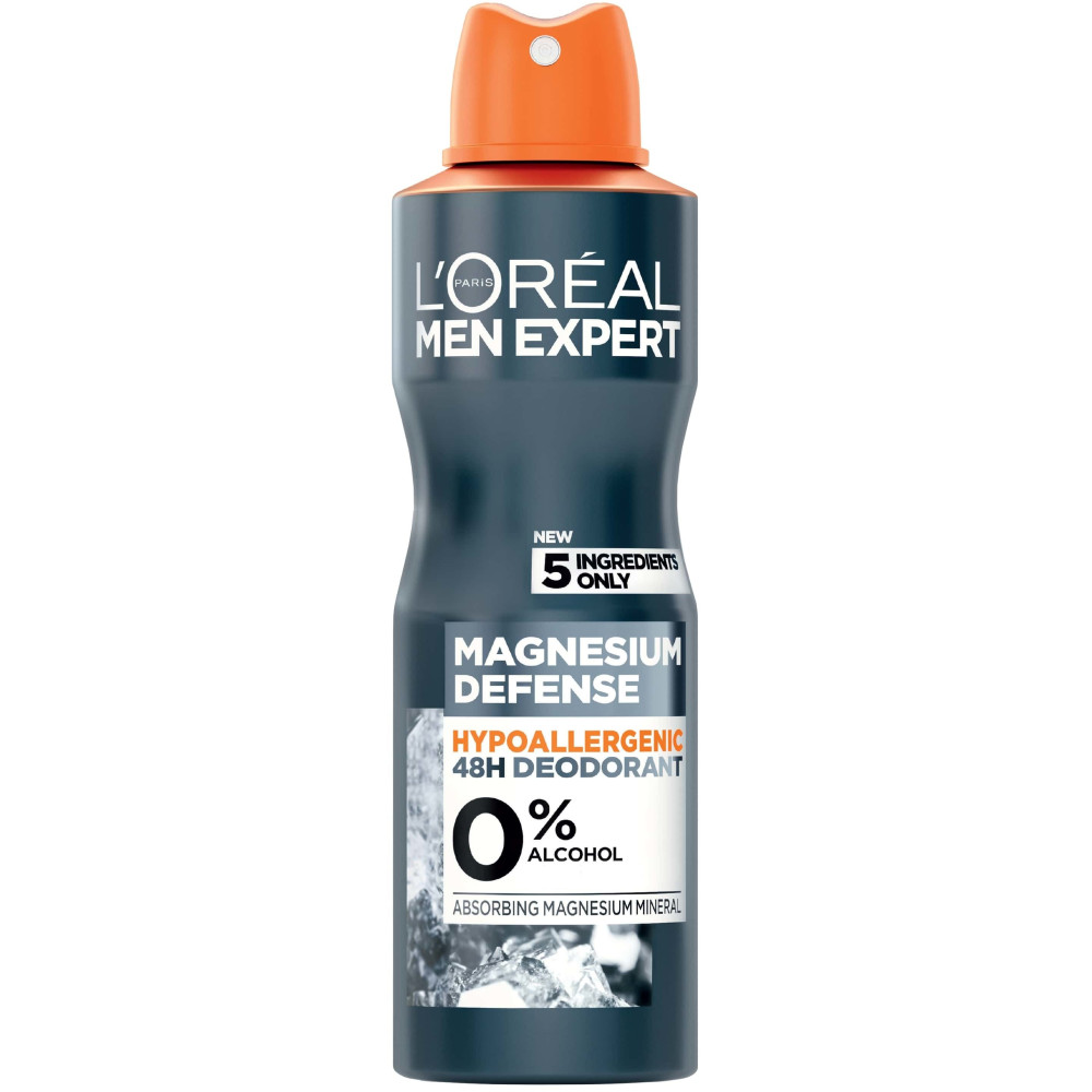 L'OREAL MEN EXPERT DEO MAGNESIUM DEFENCE 48H део спрей против изпотяване за мъже 150 мл