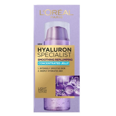 ЛОРЕАЛ HYALURON SPECIALIST SMOOTHING REPLUMPING + HA хидратиращ гел за лице за възвръщане обема на кожата 50 мл