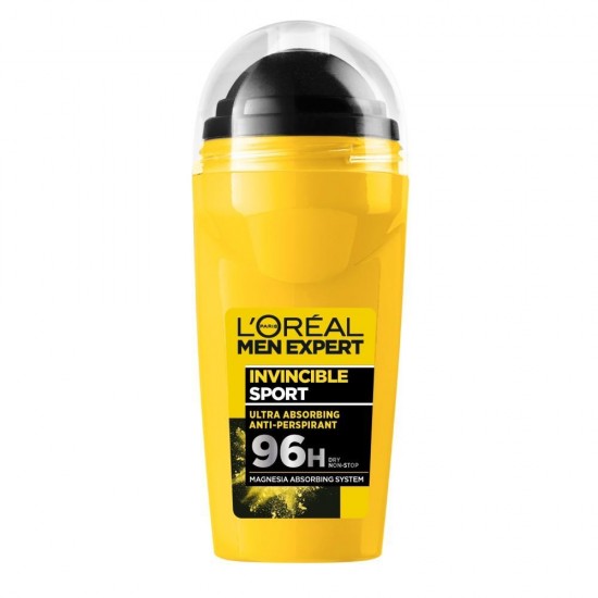 L'OREAL MEN EXPERT DEO INVINCIBLE SPORT 96H део рол-он против изпотяване за мъже 50 мл