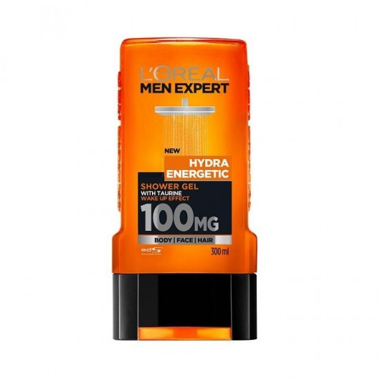 L'OREAL MEN EXPERT HYDRA ENERGETIC енергизиращ душ гел за лице коса и тяло за мъже 300 мл
