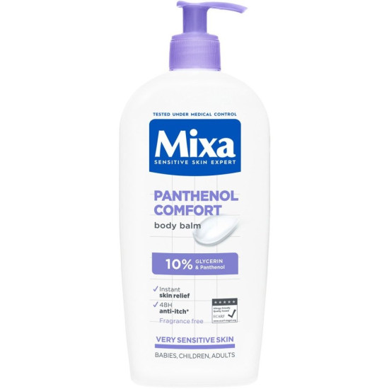 MIXA PANTHENOL COMFORT Body Balm успокояващ балсам за тяло за суха и атопична кожа за бебета деца и възрастни 400 мл