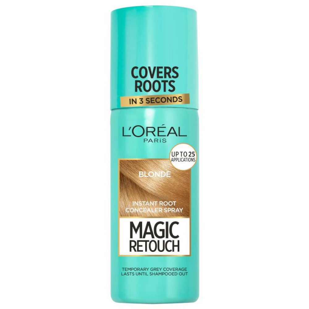 ЛОРЕАЛ MAGIC RETOUCH оцветяващ спрей за незабавно покриване на белите корени на косата цвят BLOND x 75 мл - Грижа за косата