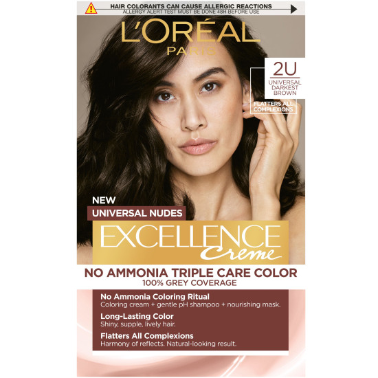 L'OREAL EXCELLENCE CREME БЕЗ АМОНЯК боя за коса 2U UNIVERSAL DARKEST BROWN