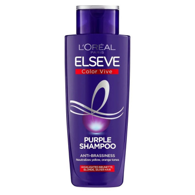 L'OREAL ELSEVE COLOR VIVE PURPLE шампоан за неутрализиране на нежелани жълти и оранжеви оттенъци 200 мл