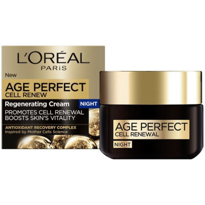L'OREAL AGE PERFECT CELL RENEW MIDNIGHT CREAM ревитализиращ нощен крем за лице против стареене за всеки тип кожа 50 мл