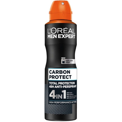 ЛОРЕАЛ MEN EXPERT DEO CARBON PROTECT део спрей против изпотяване за мъже 150 мл