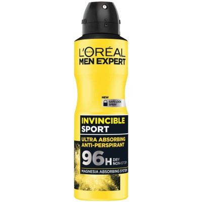 L'OREAL MEN EXPERT DEO INVINCIBLE SPORT 96H део спрей против изпотяване за мъже 150 мл