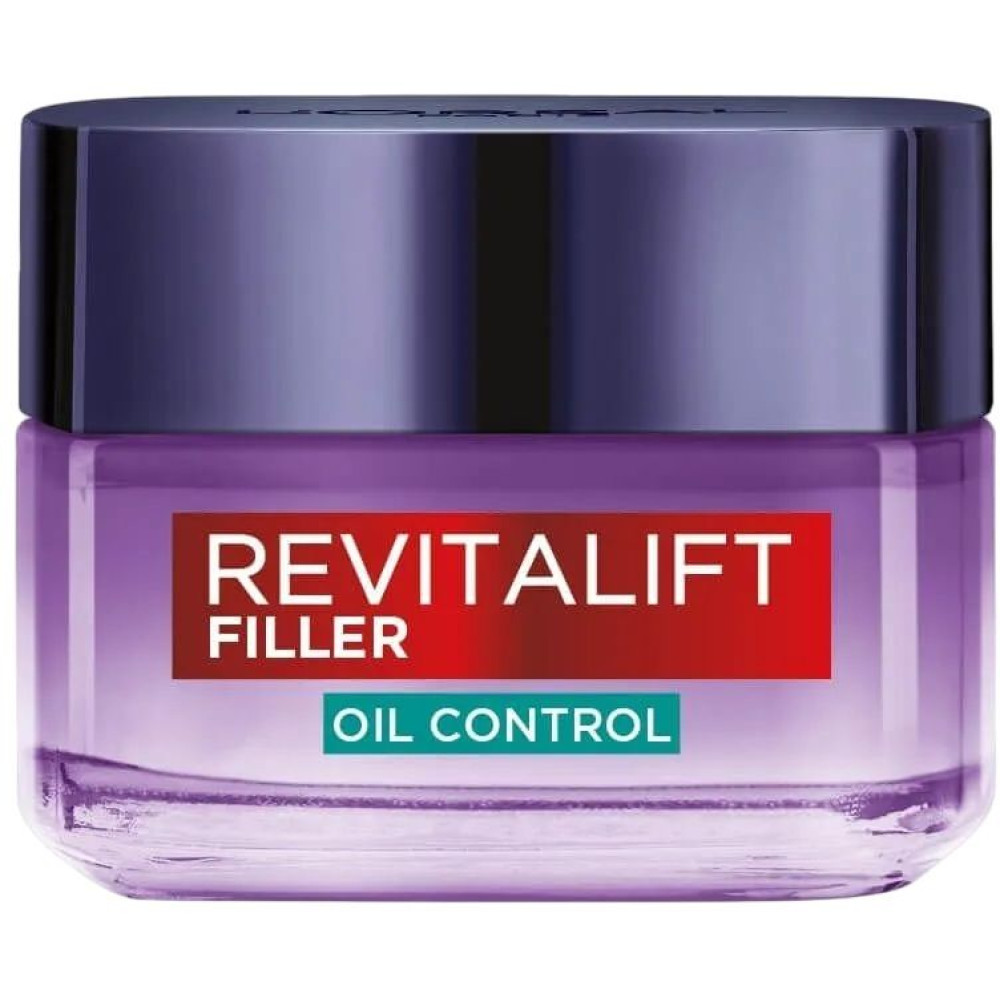 L'OREAL REVITALIFT FILLER OIL CONTROL гел-крем за лице с хиалурон и салицилова киселина за мазна и комбинирана кожа 50 мл - Грижа за лицето
