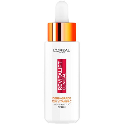 L'OREAL REVITALIFT CLINICAL VITAMIN C силно концентриран серум за лице с 12% чист витамин C за всеки тип кожа 30 мл