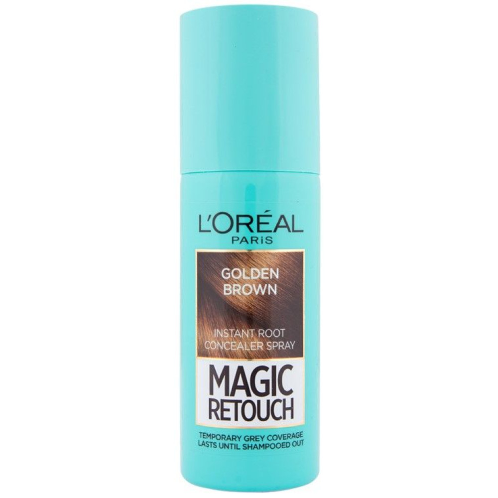 ЛОРЕАЛ MAGIC RETOUCH оцветяващ спрей за незабавно покриване на белите корени на косата цвят GOLDEN BROWN x 75 мл - Грижа за косата