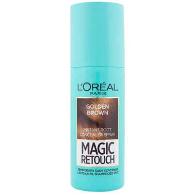 L'OREAL MAGIC RETOUCH оцветяващ спрей за незабавно покриване на белите корени на косата цвят 10 GOLDEN BROWN 75 мл
