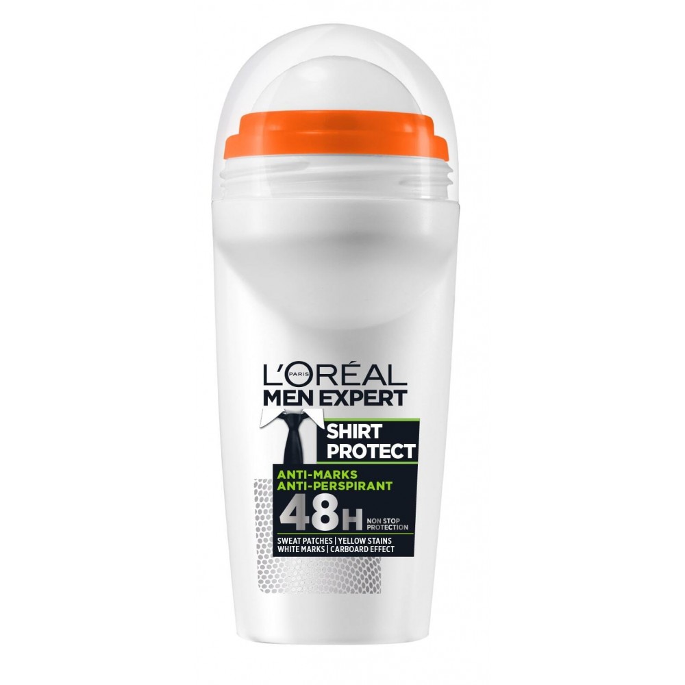 L'OREAL MEN EXPERT DEO SHIRT PROTECT 48H део рол-он против изпотяване за мъже 50 мл