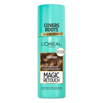 L'OREAL MAGIC RETOUCH оцветяващ спрей за незабавно покриване на белите корени на косата цвят 3 LIGHT BROWN 75 мл