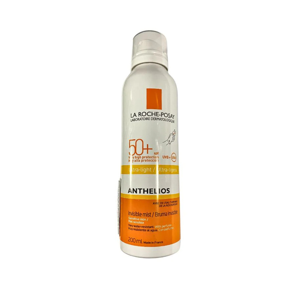 ЛАРОШ ПОЗЕ ANTHELIOS SPF50+ ULTRA-LIGHT INVISIBLE MIST слънцезащитен спрей за лице и тяло за чувствителна кожа 200 мл - Слънцезащита