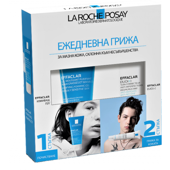 ᐉ ЛАРОШ ПОЗЕ EFFACLAR КОМПЛЕКТ почистващ гел 50 мл + DUO PLUS гел 15 мл