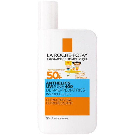 LA ROCHE-POSAY ANTHELIOS UVMUNE 400 DERMO-PEDIATRICS KIDS ULTRA LIGHT INVINSIBLE FLUID SPF50+ слънцезащитен флуид за деца 50 мл