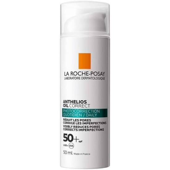 LA ROCHE-POSAY ANTHELIOS SPF50+ OIL CORRECT слънцезащитен гел-крем за лице за мазна кожа c несъвършенства 50 мл