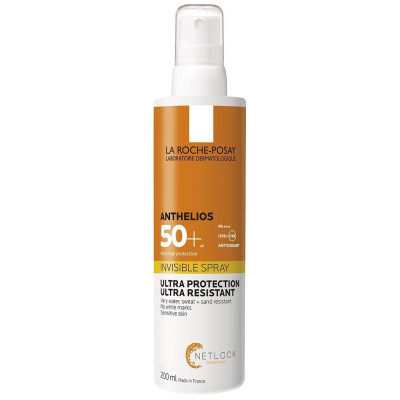 LA ROCHE-POSAY ANTHELIOS SPF50+ ULTRA PROTECT INVISIBLE незабележим слънцезащитен спрей 200 мл