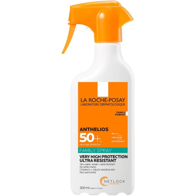LA ROCHE-POSAY ANTHELIOS SPF50+ FAMILY SPRAY слънцезащитен спрей за лице и тяло 300 мл