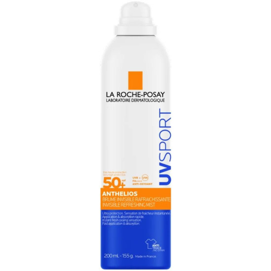 LA ROCHE-POSAY ANTHELIOS UV SPORT Invisible Refreshing Mist SPF50+ слънцезащитен освежаващ мист-спрей за лице и тяло 200 мл