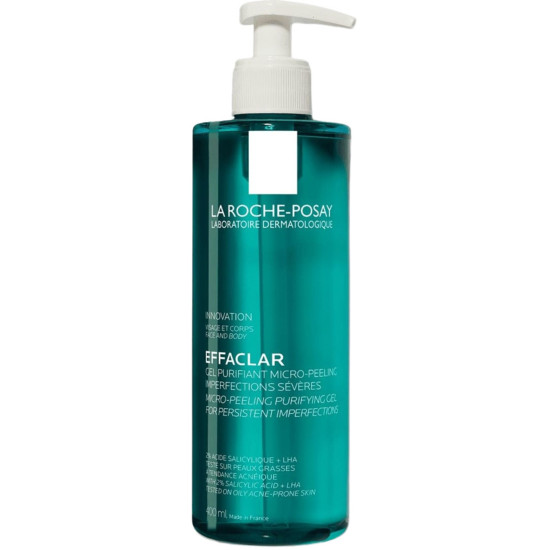 LA ROCHE-POSAY EFFACLAR MICRO-PEELING GEL почистващ микропилинг гел за лице за мазна и акнеична кожа 400 мл