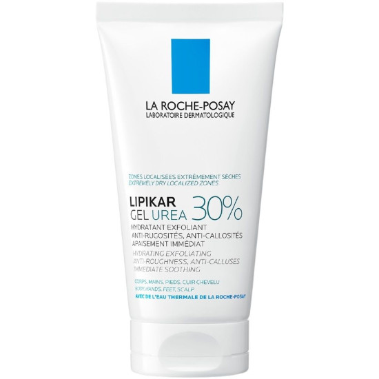 LA ROCHE-POSAY LIPIKAR GEL 30% UREA гел за тяло с 30% урея за локално третиране на зони с много суха груба белеща се кожа 50 мл