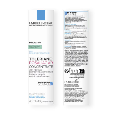LA ROCHE-POSAY TOLERIANE ROSALIAC AR CONCENTRATE коригиращ и хидратиращ концентрат за лице против зачервявания и суха кожа 40 мл