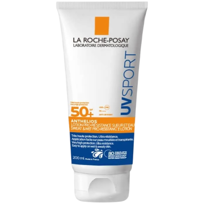 LA ROCHE-POSAY ANTHELIOS UV SPORT Wet & Sweat Pro-Resistance Lotion SPF50+ слънцезащитен лосион за тяло за влажна кожа 200 мл
