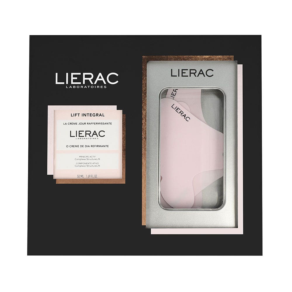 LIERAC LIFT INTEGRAL КОМПЛЕКТ дневен крем 50 мл + хидратиращи пачове за лице за многократна употреба - Грижа за лицето