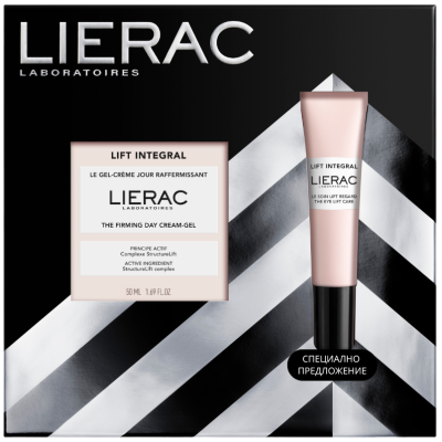 LIERAC LIFT INTEGRAL КОМПЛЕКТ стягаш дневен гел-крем за лице 50 мл + околоочен лифтинг крем 15 мл