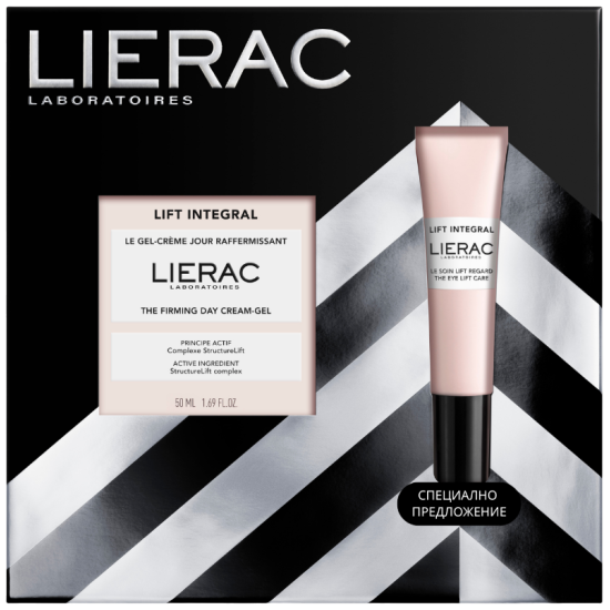 LIERAC LIFT INTEGRAL КОМПЛЕКТ стягаш дневен гел-крем за лице 50 мл + околоочен лифтинг крем 15 мл