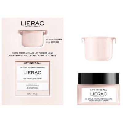 LIERAC LIFT INTEGRAL КОМПЛЕКТ DAY CREAM стягащ и изглаждащ дневен крем за лице 50 мл + ПЪЛНИТЕЛ 50 мл