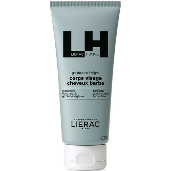LIERAC HOMME Shower Gel 3в1 душ гел за лице тяло и коса/ брада за мъже 200 мл