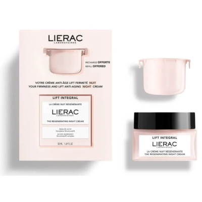 LIERAC LIFT INTEGRAL КОМПЛЕКТ NIGHT CREAM възстановяващ нощен лифтинг крем за лице 50 мл + ПЪЛНИТЕЛ 50 мл