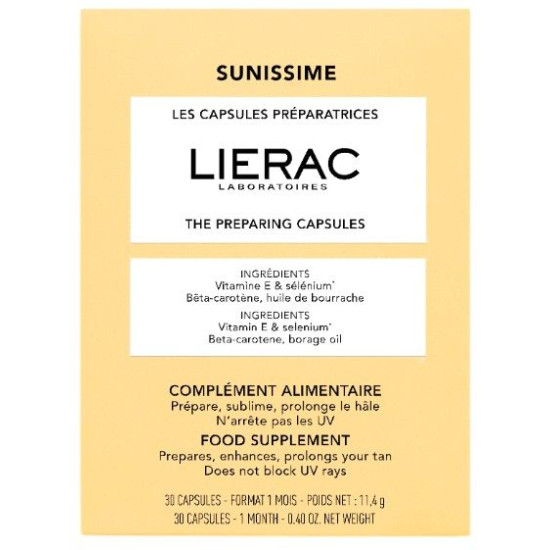 LIERAC SUNISSIME капсули за здравословен тен х 30 бр