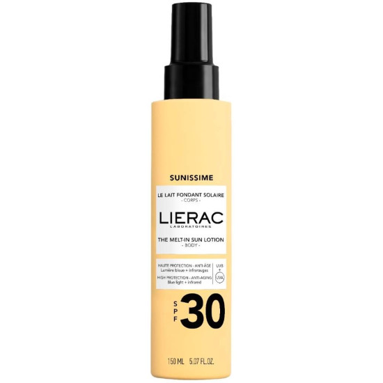 LIERAC SUNISSIME THE MELT-IN SUN LOTION SPF30 слънцезащитно мляко за тяло 150 мл