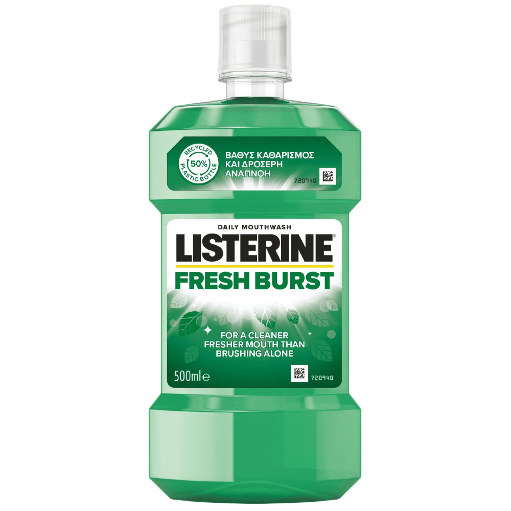 Listerine Fresh Burst Антибактериална вода за уста х500 мл - Вода за уста