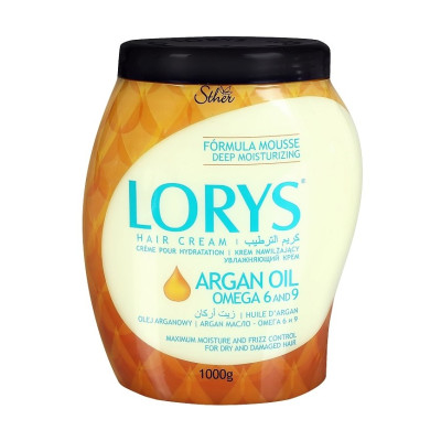 LORYS HAIR CREAM ARGAN овлажняваща крем маска с арганово масло Омега 6 и 9 за суха и увредена коса 1000 г