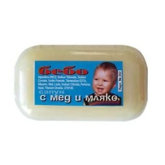 МИЛВА САПУН БЕБО с мед и мляко 60 г
