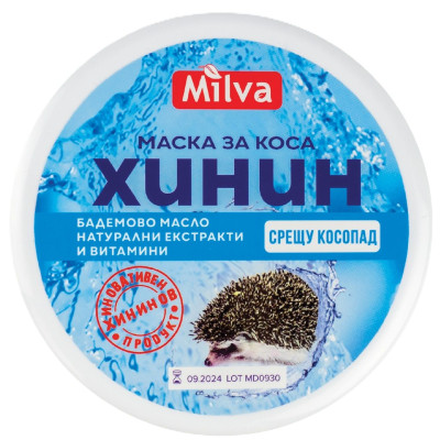 МИЛВА ХИНИН маска за коса срещу косопад 250 мл
