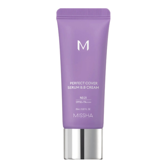 MISSHA PERFECT COVER SERUM BB CREAM №21 LIGHT BEIGE крем със серум за лице 20 мл